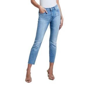 👖 L'Agence Sada High Rise Cropped Slim Jeans Summit Blue Wash Size 30